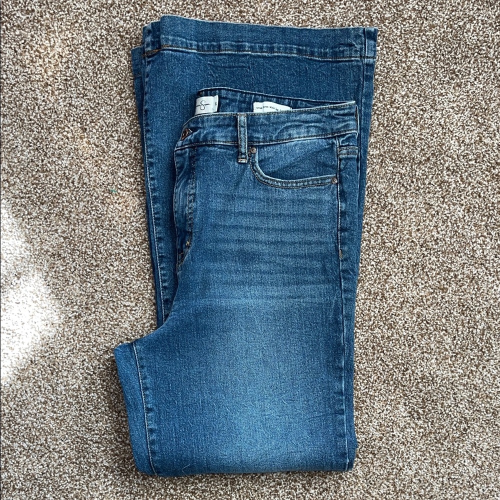 JESSICA SIMPSON True Love Wide Leg Trouser Blue Denim Jeans Size 30